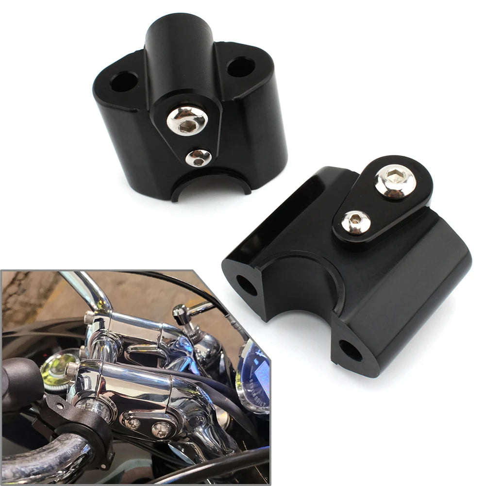 Motorcycle Handlebar Risers Handle Bar Lift Clamp Adapters For BMW R 18 / R18 Classic Aluminum Motorbike Parts