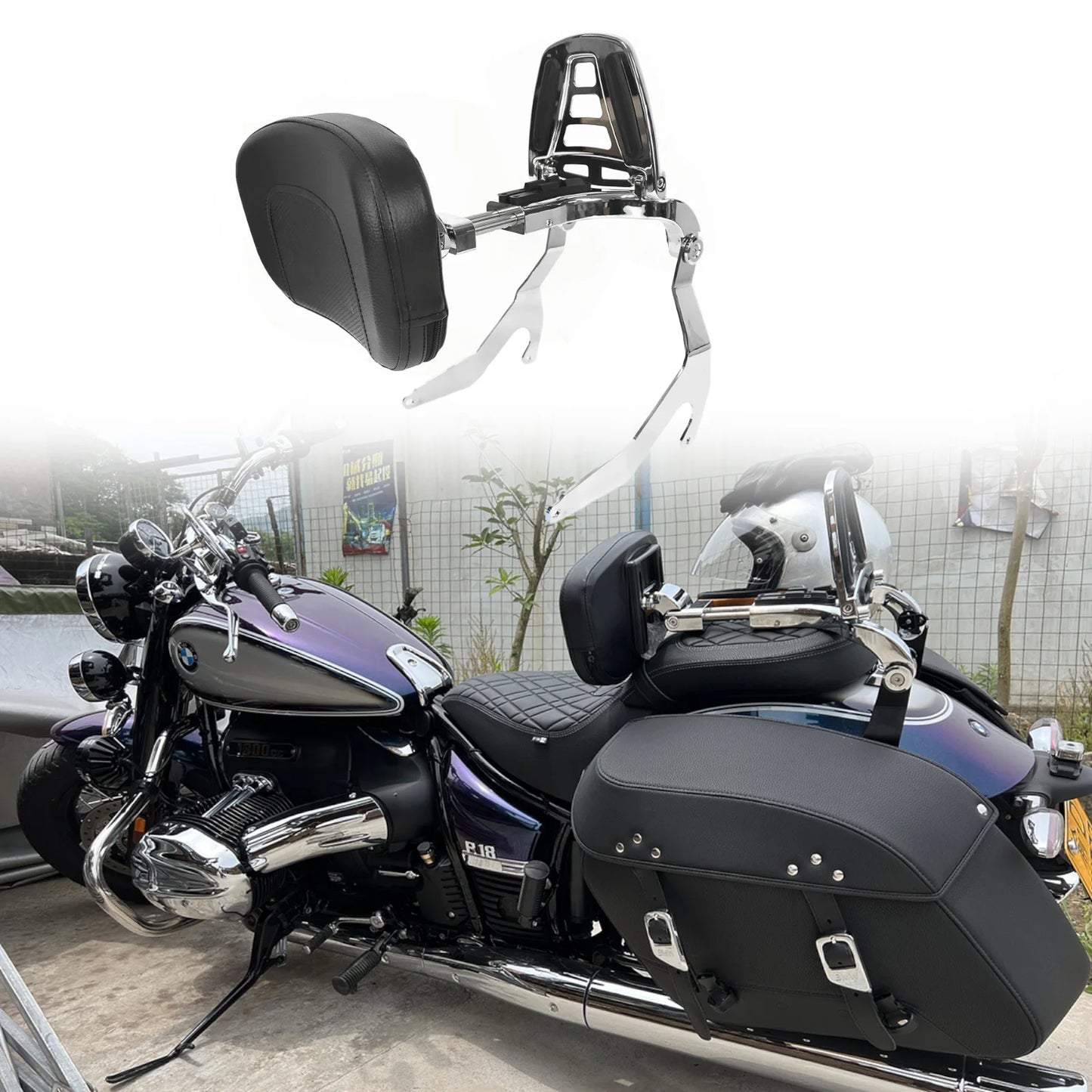 For BMW R18 B Bagger R18B Accessories Multi-Purpose Adjustable Driver Passenger Backrest Sissy Bar
