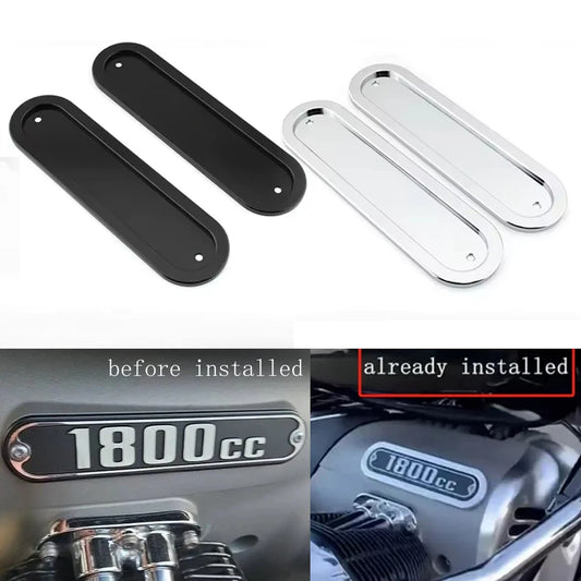 2PCS for BMW R18 R 18 2020 2021 2022 Motorcycle Accessories Engine Side Sign Ornamental Cover Decorative Cover Name Plate
