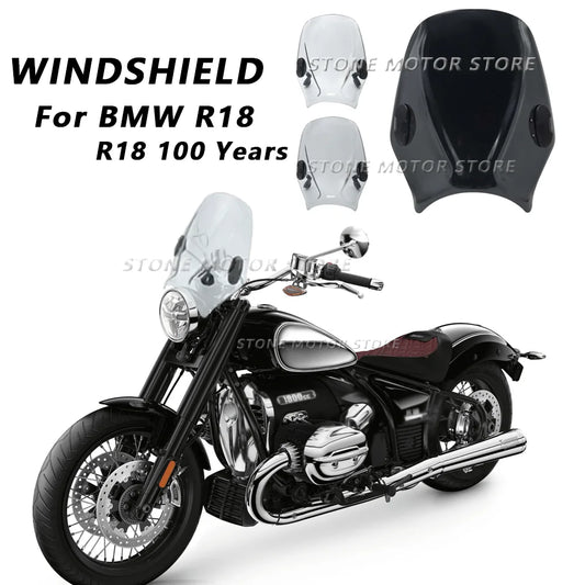 For BMW R18 R 18 R18 100 Years 2021 2022 2023 Motorcycle WindScreen Windshield Viser VIsor Double Bubble Screen
