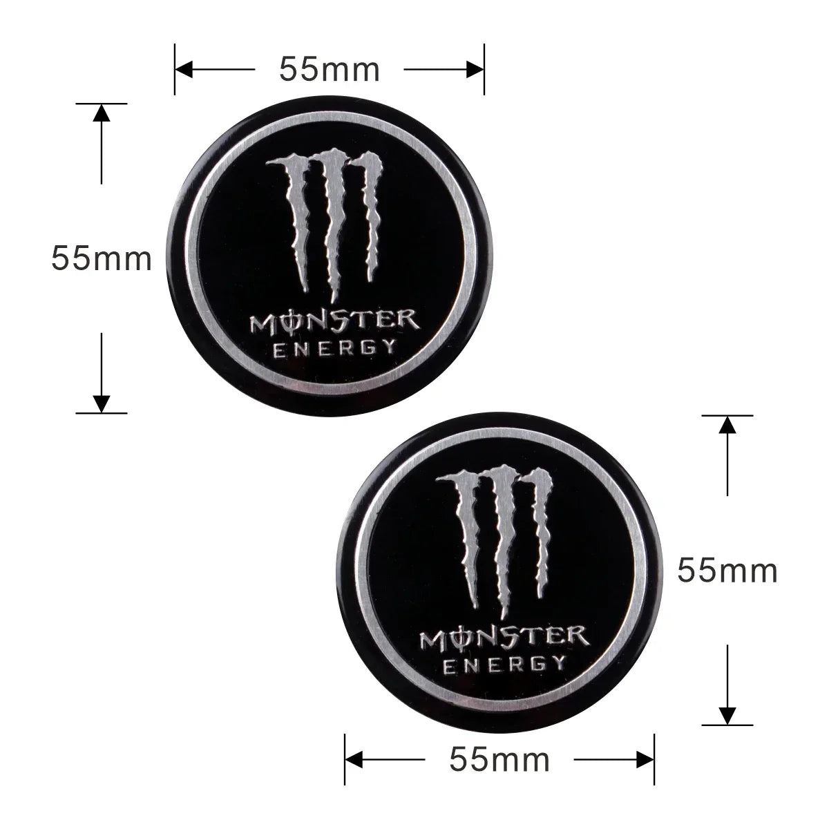 A Pair Metal Monster Energy Stickers Motorcycle Helmet Bike Logo Decals For Yamaha Honda Kawasaki Suzuki Ktm Bmw Ducati
