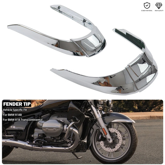 Motorcycle Front/Rear Fender Tip Accent Mudguard Trim Cover - Chrome Fit For BMW R18 Transcontinental R18B 2021-2025