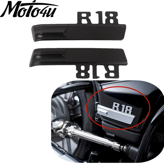 Motorcycle Battery Side Fairing Cover Logo Plate Black Silver For BMW R18 R 18 2020 2021 2022 2023