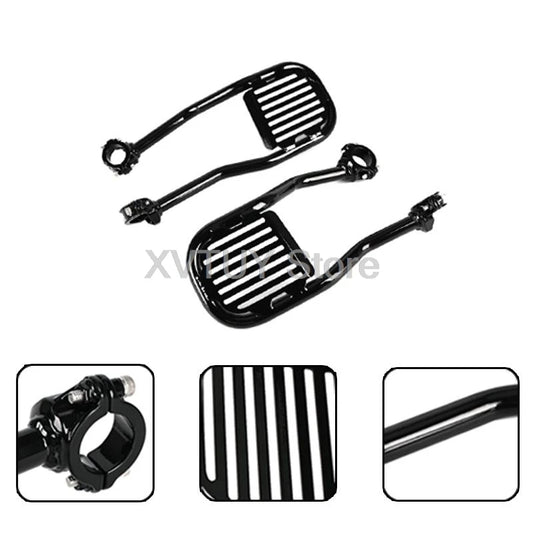 1 Kit Motorcycle Footrest For BMW R18 R18TC R18B Black/Sliver Driver Foot Pedal Leg Support Wide Footpegs Motocycle Acessories